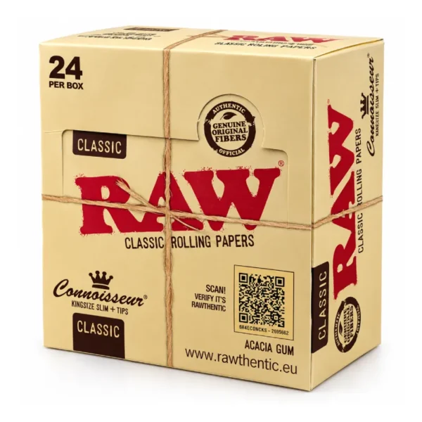 716165174028 RAW CLASSIC CONNOISSEUR KS SLIM 24CT