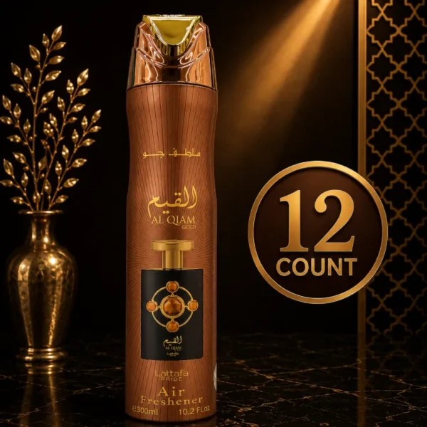 Al Qiam Gold Air Freshener 300ml – Pack of 12 Al Qiam Gold Air Freshener 300ml – Pack of 12