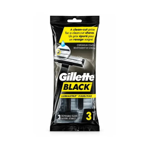 GILLETTE FIXED DISPOSIBLE ROZOR BLACK 3CT GILLETTE FIXED DISPOSIBLE ROZOR BLACK 3CT