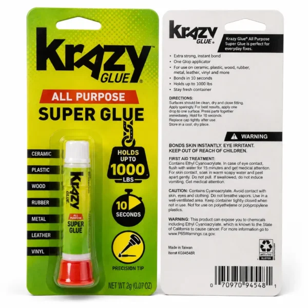Krazy Glue All-Purpose Super Glue Krazy Glue All-Purpose Super Glue – 0.07 oz (12-Pack)