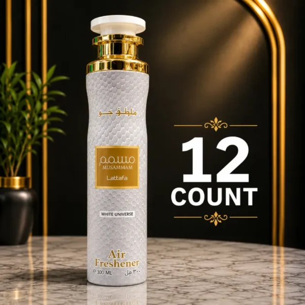 Lattafa Musammam White Universe Premium Air Freshener – 300ml (12-Count Case) Lattafa Musammam White Universe Premium Air Freshener – 300ml (12-Count Case)