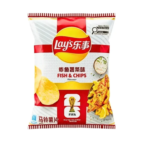 Lays - Exotic Chips 70g - Fish and Chips (FIFA) Lays - Exotic Chips 70g - Fish and Chips (FIFA)