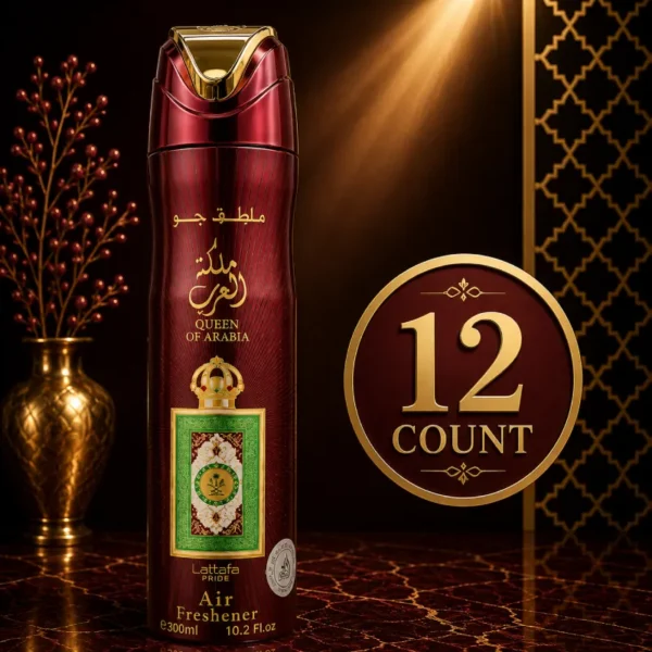 Queen of Arabia Air Freshener 300ml – Pack of 12 Queen of Arabia Air Freshener 300ml – Pack of 12