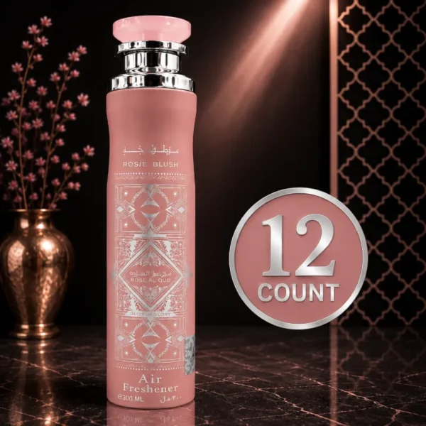 Rosie Blush Rose Al Oud Air Freshener 300ml – Pack of 12 Rosie Blush Rose Al Oud Air Freshener 300ml – Pack of 12