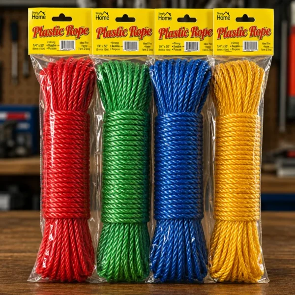 SIMPLY HARDWARE PLASTIC ROPE 75 FT 0.19 IN Simply Hardware Plastic Rope – 75 ft, 0.19 in