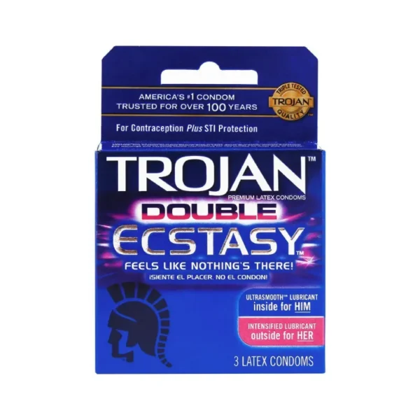 TROJAN DOUBLE ECSTACY BLUE