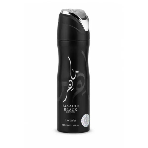 Lattafa Maahir Black Edition Perfumed Body Spray Lattafa Perfumed Body Spray Deodorant – 200ml (6.67 fl. oz.)